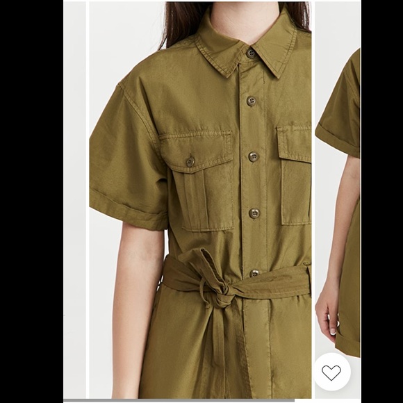 LAST CHANCE! 🔥 NWT Alex Mill Safari Short Jumpsuit in Golden Olive sz M - Picture 4 of 9